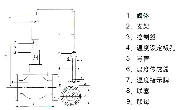 排气阀门接线图